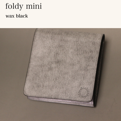 MINCHO-EN-2026-07-30|6953102868635|40674876883099|foldy mini|wax black| 本革財布・革小物 しぜんのしるし