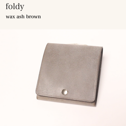MINCHO-EN-2026-07-30|7717743853723|43592384610459|foldy|wax ash brown| 本革財布・革小物 しぜんのしるし