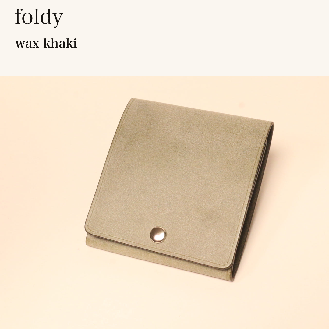 MINCHO-EN-2026-07-30|7717743853723|43592384741531|foldy|wax khaki| 本革財布・革小物 しぜんのしるし