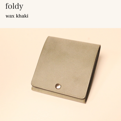 MINCHO-EN-2026-07-30|7717743853723|43592384741531|foldy|wax khaki| 本革財布・革小物 しぜんのしるし