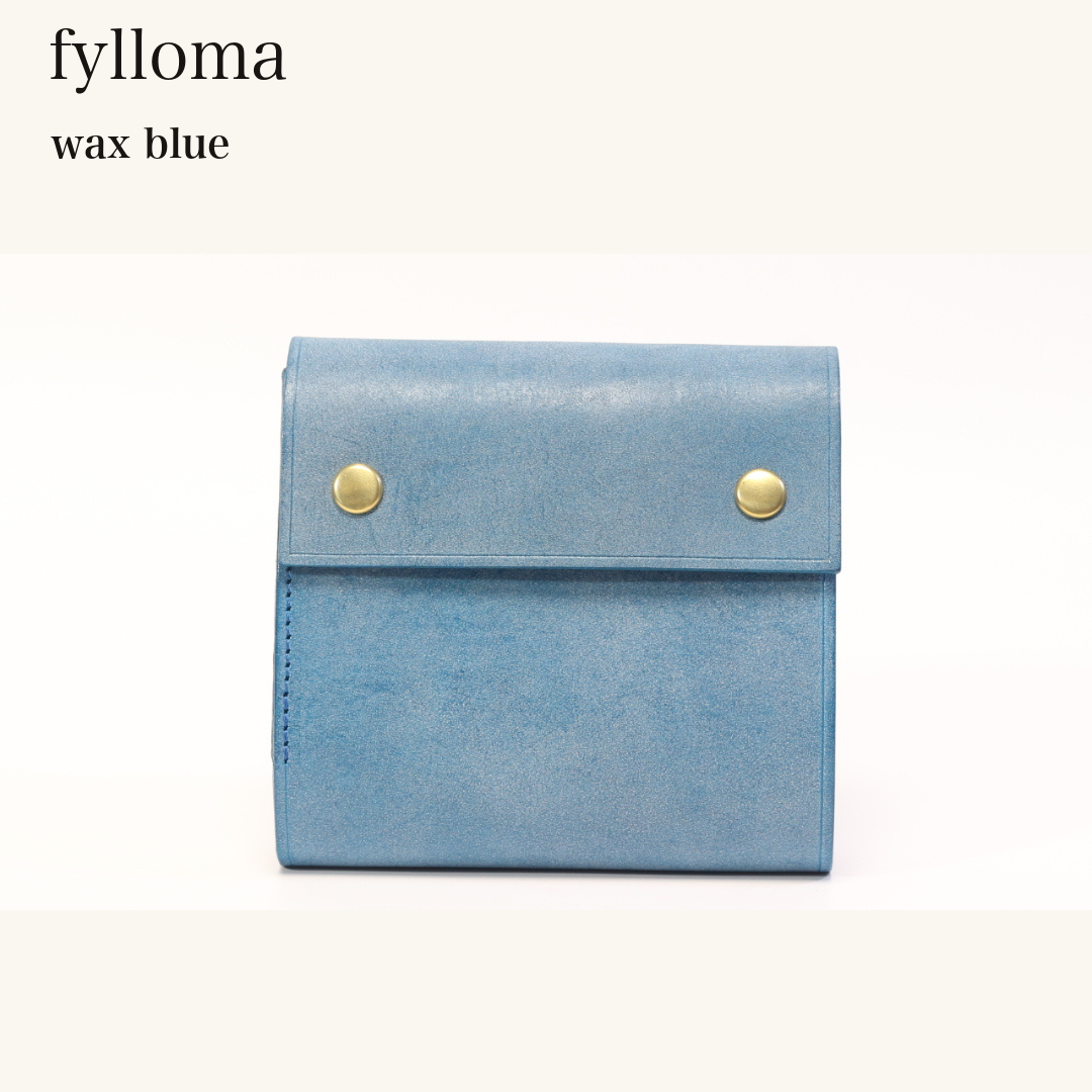 MINCHO-EN-2026-07-30|8425627517083|46144118325403|fylloma|wax blue| 本革財布・革小物 しぜんのしるし