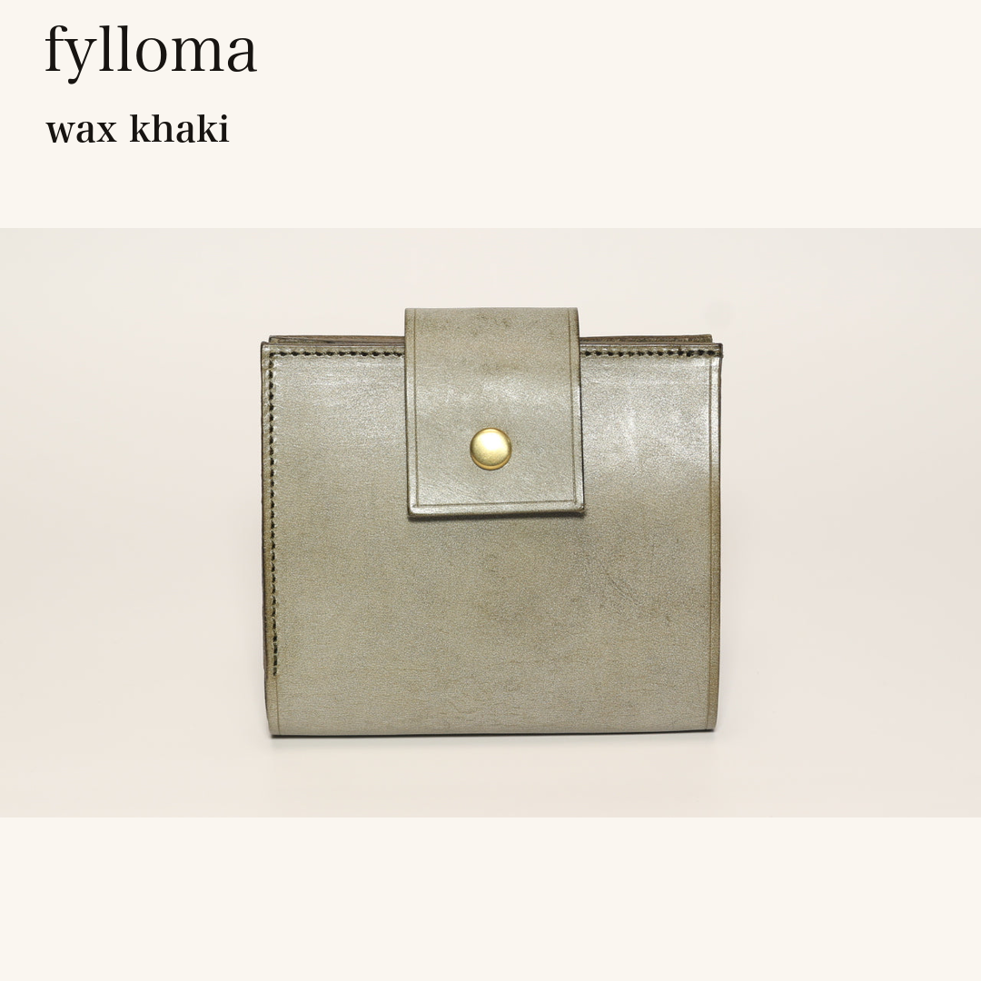 MINCHO-EN-2026-07-30|8425627517083|46144118423707|fylloma|wax khaki| 本革財布・革小物 しぜんのしるし