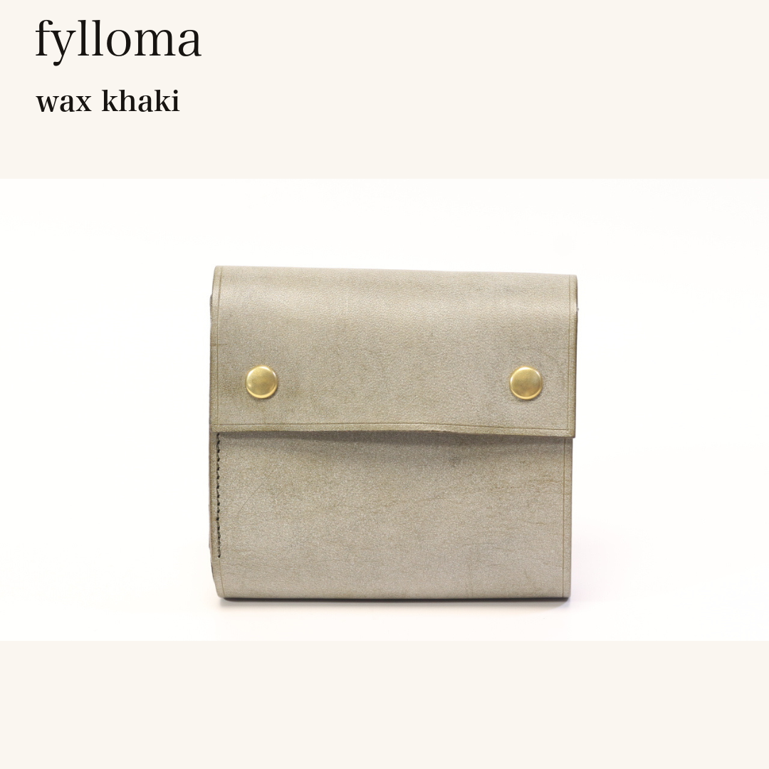 MINCHO-EN-2026-07-30|8425627517083|46144118456475|fylloma|wax khaki| 本革財布・革小物 しぜんのしるし