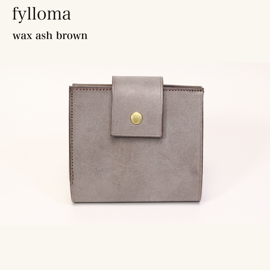 MINCHO-EN-2026-07-30|8425627517083|46144118489243|fylloma|wax ash brown| 本革財布・革小物 しぜんのしるし