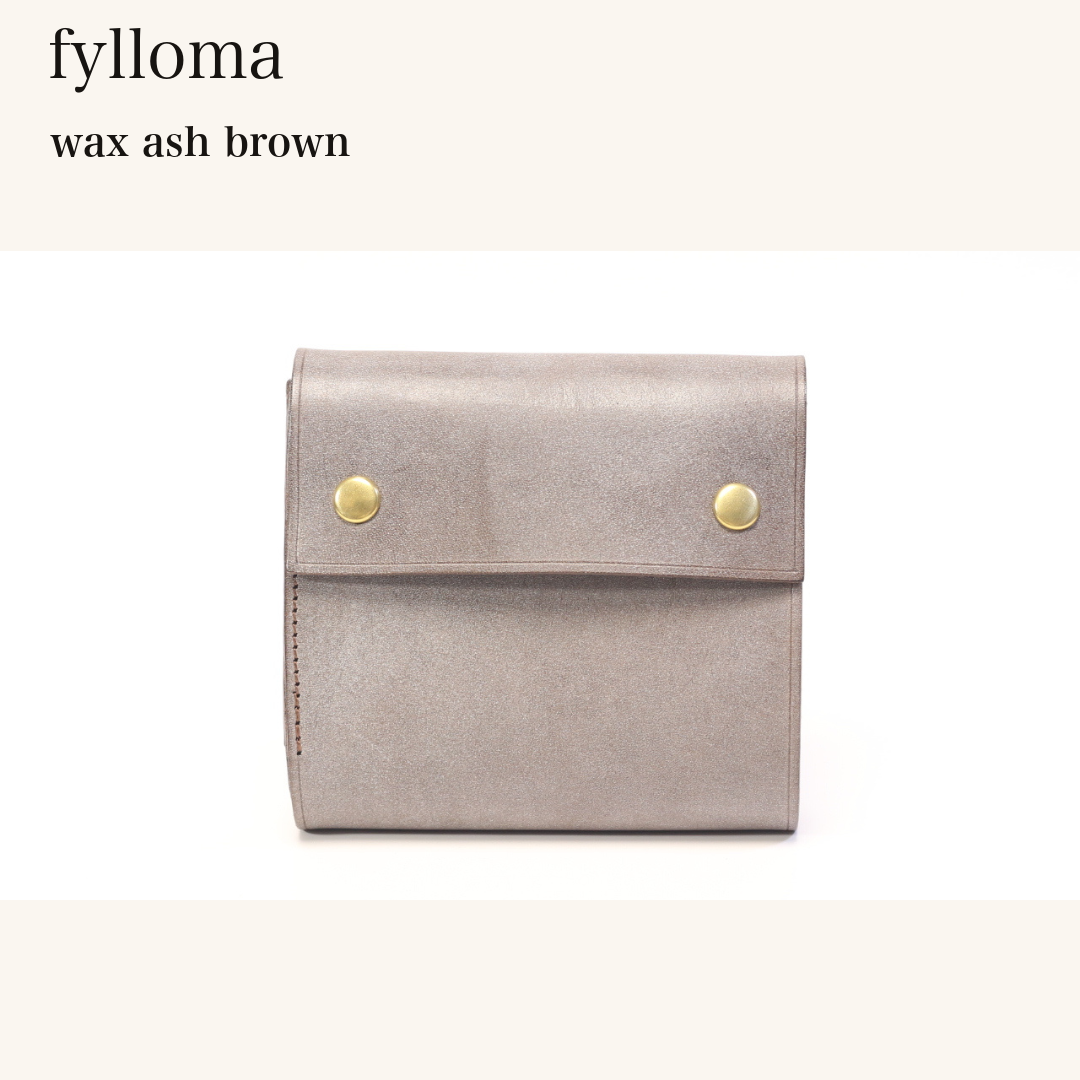 MINCHO-EN-2026-07-30|8425627517083|46144118522011|fylloma|wax ash brown| 本革財布・革小物 しぜんのしるし