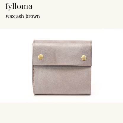 MINCHO-EN-2026-07-30|8425627517083|46144118522011|fylloma|wax ash brown| 本革財布・革小物 しぜんのしるし