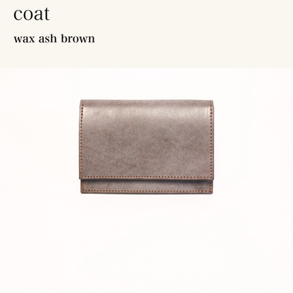 MINCHO-EN-2026-07-30|7778814427291|46753415757979|coat|wax ash brown| 本革財布・革小物 しぜんのしるし
