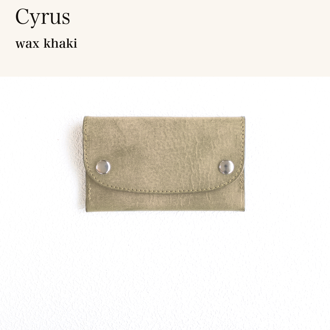 MINCHO-EN-2026-07-30|7156019429531|46753440006299|Cyrus|wax khaki| 本革財布・革小物 しぜんのしるし
