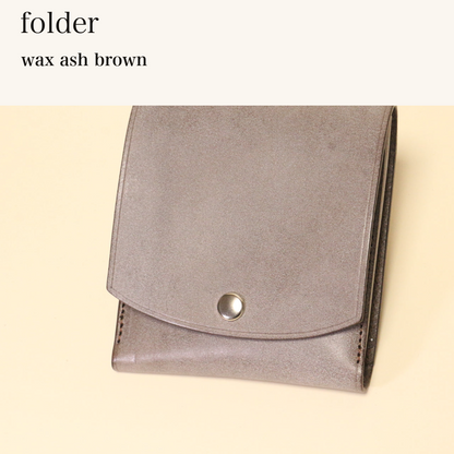 MINCHO-EN-2026-07-30|6953121874075|46753444167835|folder|wax ash brown| 本革財布・革小物 しぜんのしるし