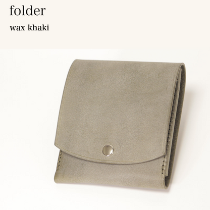 MINCHO-EN-2026-07-30|6953121874075|46753444462747|folder|wax khaki| 本革財布・革小物 しぜんのしるし