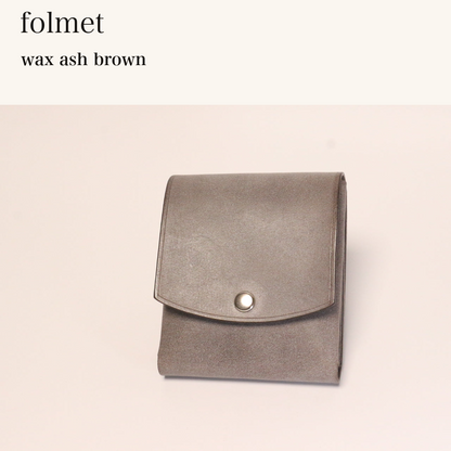 MINCHO-EN-2026-07-30|7407500558491|46753445707931|folmet|wax ash brown| 本革財布・革小物 しぜんのしるし