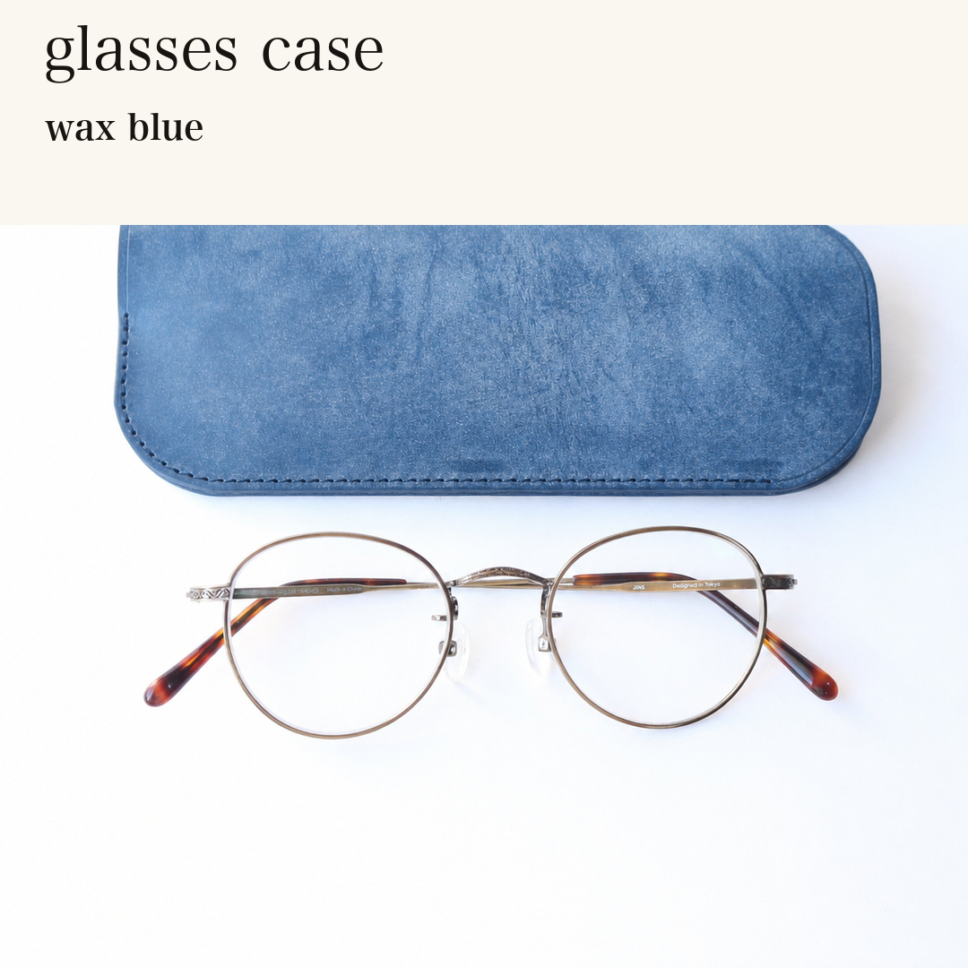 MINCHO-EN-2026-07-30|6953109979291|46753447641243|glasses case|wax blue| 本革財布・革小物 しぜんのしるし