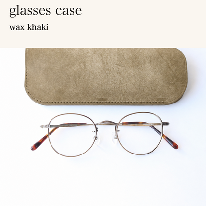 MINCHO-EN-2026-07-30|6953109979291|46753448558747|glasses case|wax khaki| 本革財布・革小物 しぜんのしるし