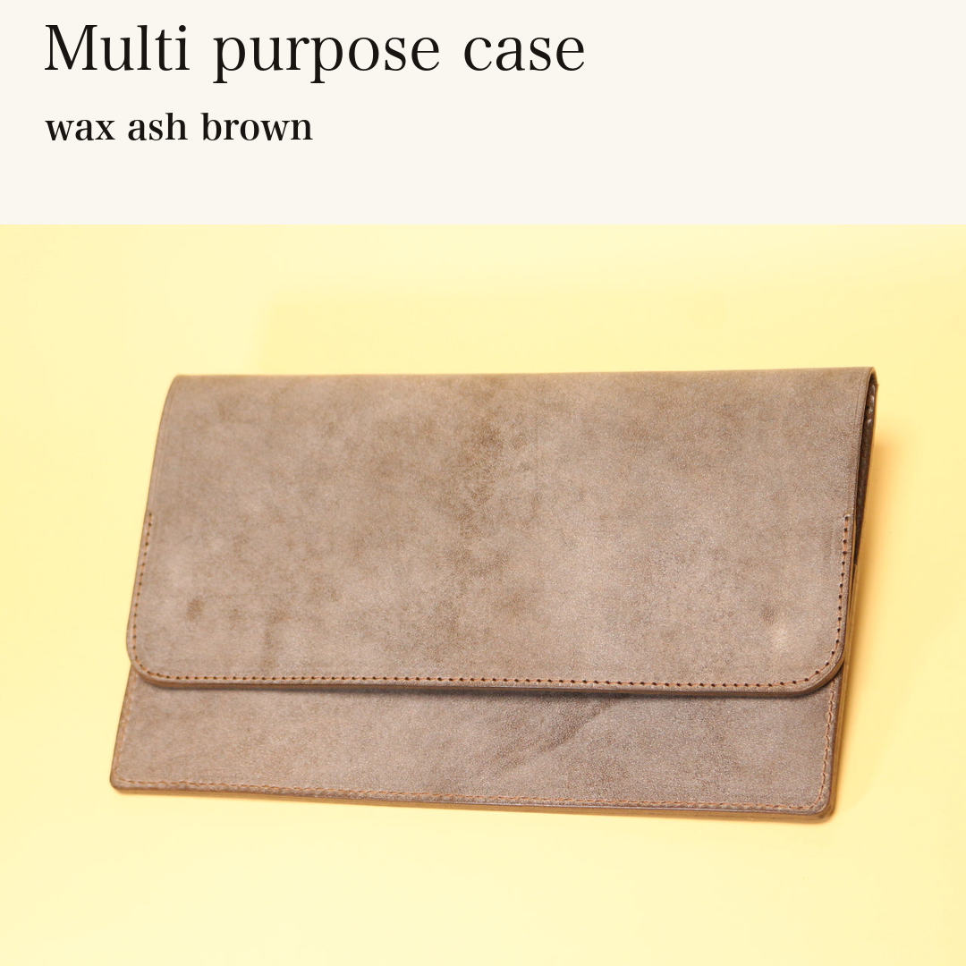 MINCHO-EN-2026-07-30|7774480367771|46753460519067|Multi purpose case|wax ash brown| 本革財布・革小物 しぜんのしるし