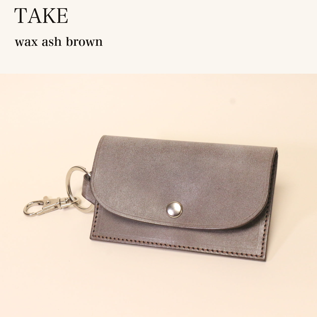 MINCHO-EN-2026-07-30|7194790101147|46753463206043|TAKE|wax ash brown| 本革財布・革小物 しぜんのしるし