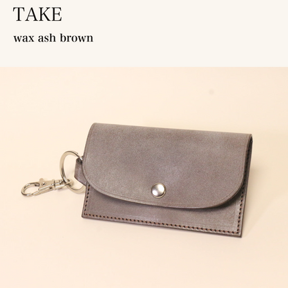 MINCHO-EN-2026-07-30|7194790101147|46753463206043|TAKE|wax ash brown| 本革財布・革小物 しぜんのしるし