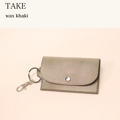 MINCHO-EN-2026-07-30|7194790101147|46753463697563|TAKE|wax khaki| 本革財布・革小物 しぜんのしるし
