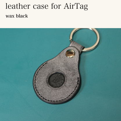 MINCHO-EN-2026-07-30|7788031082651|46753467662491|leather case for AirTag|wax black| 本革財布・革小物 しぜんのしるし