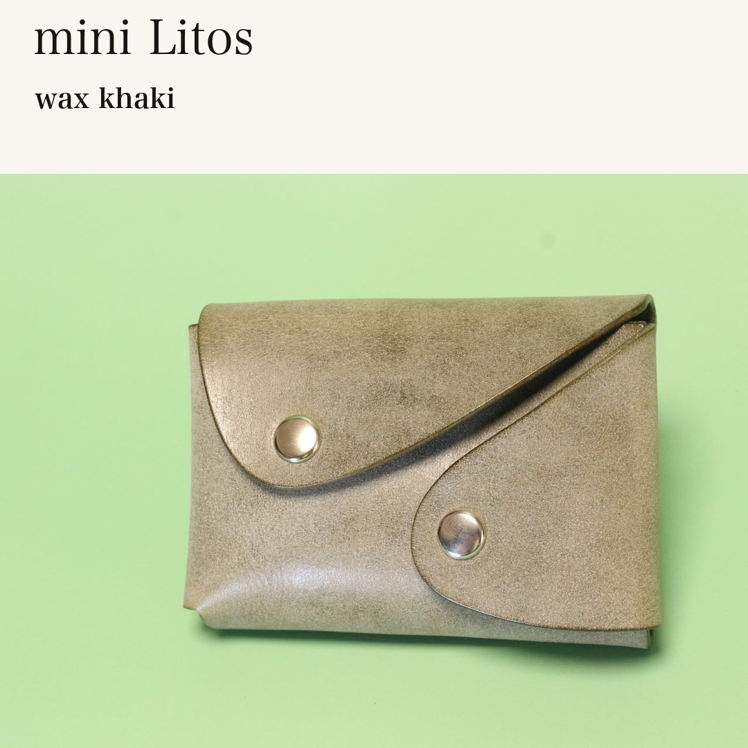 MINCHO-EN-2026-07-30|7725416349851|46753480048795|mini Litos|wax khaki| 本革財布・革小物 しぜんのしるし