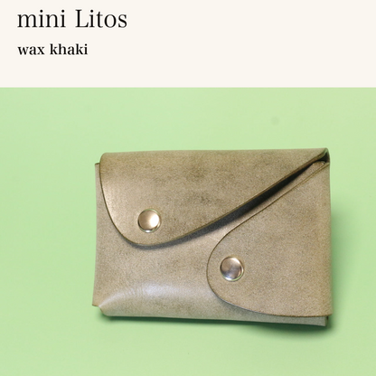 MINCHO-EN-2026-07-30|7725416349851|46753480048795|mini Litos|wax khaki| 本革財布・革小物 しぜんのしるし