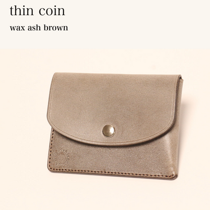 MINCHO-EN-2026-07-30|6102406234267|46753485652123|thin coin|wax ash brown| 本革財布・革小物 しぜんのしるし