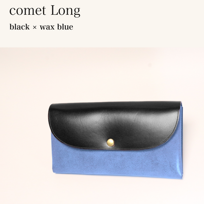 MINCHO-EN-2026-07-30|7330991997083|46753736491163|comet Long|black|wax blue 本革財布・革小物 しぜんのしるし