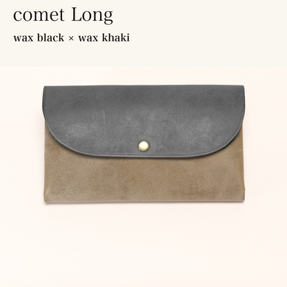 MINCHO-EN-2026-07-30|7330991997083|46753737375899|comet Long|wax black|wax khaki 本革財布・革小物 しぜんのしるし