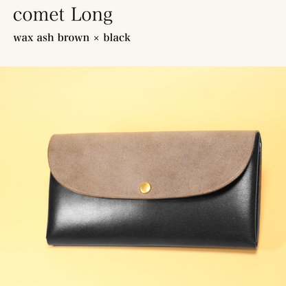 MINCHO-EN-2026-07-30|7330991997083|46753737932955|comet Long|wax ash brown|black 本革財布・革小物 しぜんのしるし