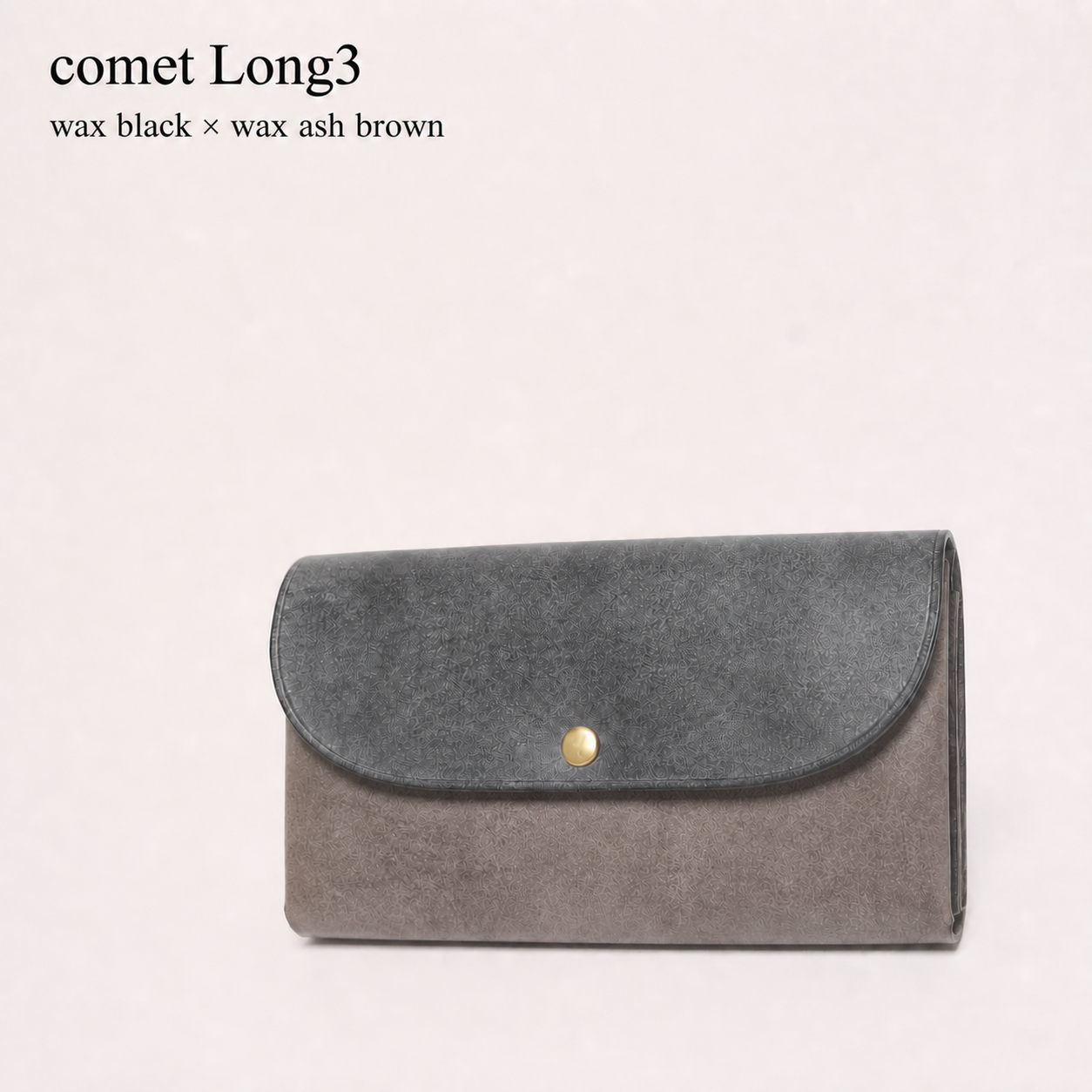 comet Long3 spacious long wallet handmade leather product view