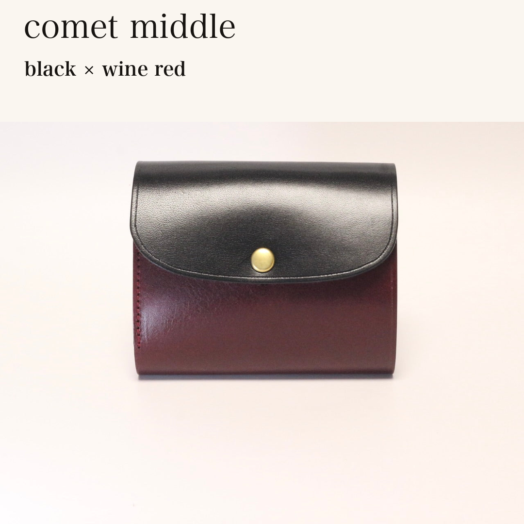 MINCHO-EN-2026-07-30|8438069461147|46753750089883|comet middle|black|wine red 本革財布・革小物 しぜんのしるし