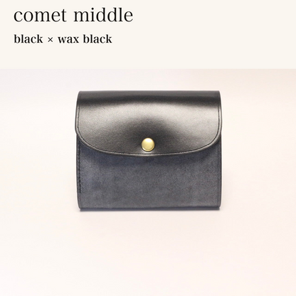 MINCHO-EN-2026-07-30|8438069461147|46753750155419|comet middle|black|wax black 本革財布・革小物 しぜんのしるし