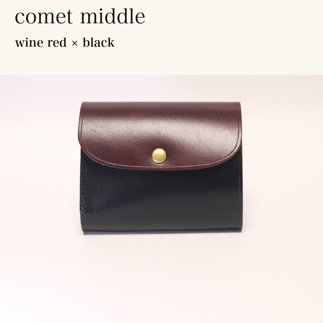 MINCHO-EN-2026-07-30|8438069461147|46753750319259|comet middle|wine red|black 本革財布・革小物 しぜんのしるし