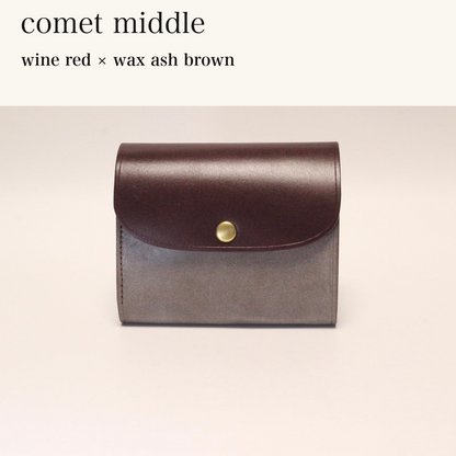 MINCHO-EN-2026-07-30|8438069461147|46753750515867|comet middle|wine red|wax ash brown 本革財布・革小物 しぜんのしるし