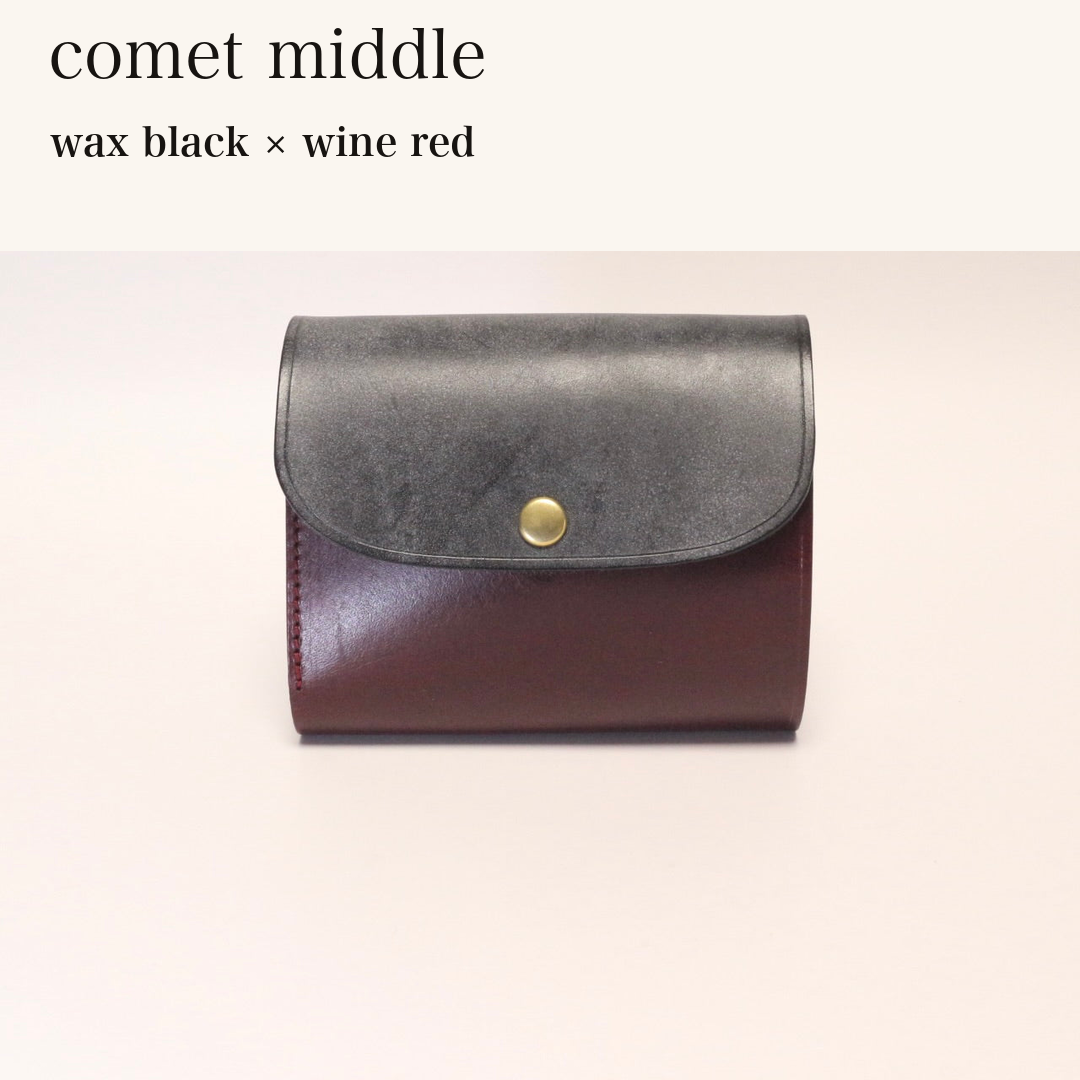 MINCHO-EN-2026-07-30|8438069461147|46753750876315|comet middle|wax black|wine red 本革財布・革小物 しぜんのしるし