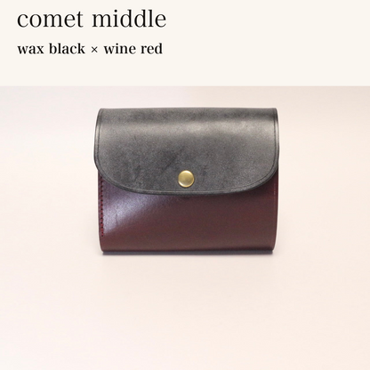 MINCHO-EN-2026-07-30|8438069461147|46753750876315|comet middle|wax black|wine red 本革財布・革小物 しぜんのしるし