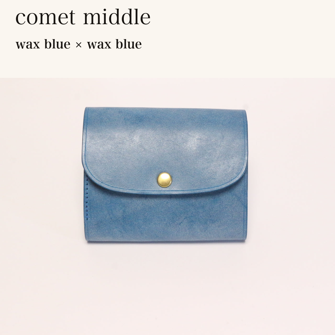 MINCHO-EN-2026-07-30|8438069461147|46753751236763|comet middle|wax blue|wax blue 本革財布・革小物 しぜんのしるし