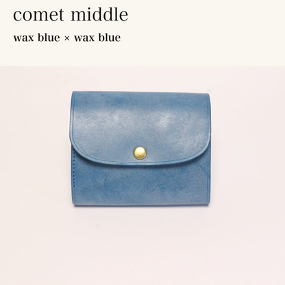 MINCHO-EN-2026-07-30|8438069461147|46753751236763|comet middle|wax blue|wax blue 本革財布・革小物 しぜんのしるし