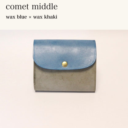 MINCHO-EN-2026-07-30|8438069461147|46753751335067|comet middle|wax blue|wax khaki 本革財布・革小物 しぜんのしるし