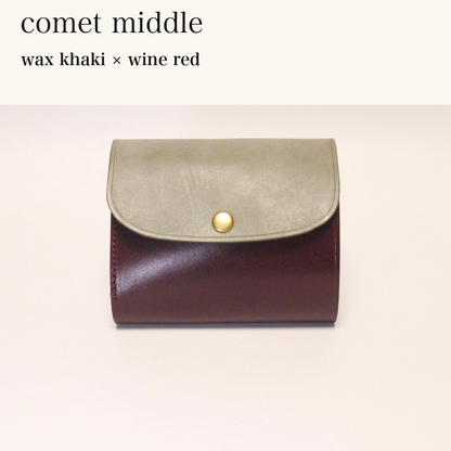 MINCHO-EN-2026-07-30|8438069461147|46753751924891|comet middle|wax khaki|wine red 本革財布・革小物 しぜんのしるし