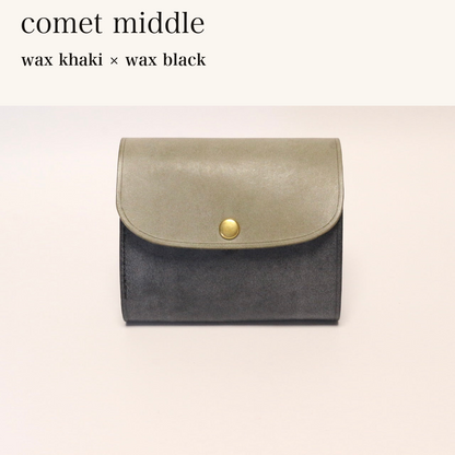 MINCHO-EN-2026-07-30|8438069461147|46753751990427|comet middle|wax khaki|wax black 本革財布・革小物 しぜんのしるし