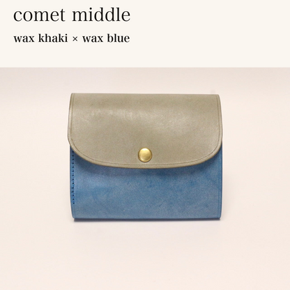 MINCHO-EN-2026-07-30|8438069461147|46753752023195|comet middle|wax khaki|wax blue 本革財布・革小物 しぜんのしるし
