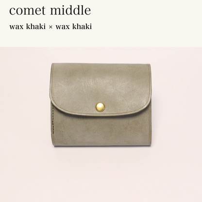 MINCHO-EN-2026-07-30|8438069461147|46753752121499|comet middle|wax khaki|wax khaki 本革財布・革小物 しぜんのしるし