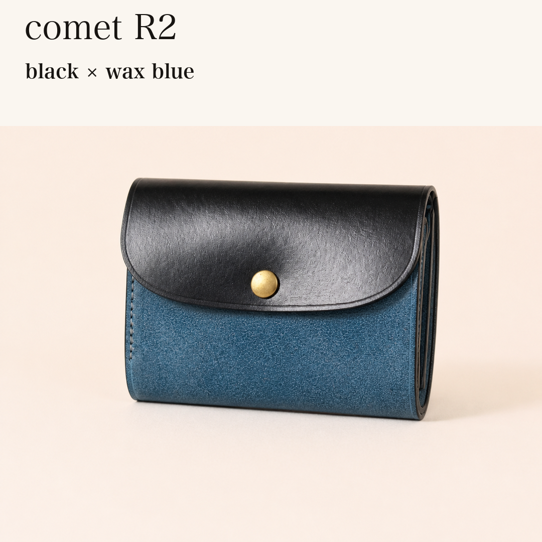 BICOLOR-MINCHO-EN-2026-07-30|7220004880539|46753752318107|comet R2|black|wax blue 本革財布・革小物 しぜんのしるし