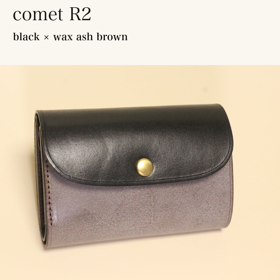 BICOLOR-MINCHO-EN-2026-07-30|7220004880539|46753752383643|comet R2|black|wax ash brown 本革財布・革小物 しぜんのしるし