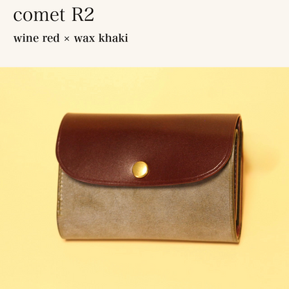 BICOLOR-MINCHO-EN-2026-07-30|7220004880539|46753752678555|comet R2|wine red|wax khaki 本革財布・革小物 しぜんのしるし