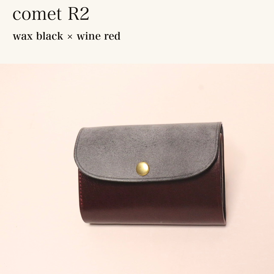 BICOLOR-MINCHO-EN-2026-07-30|7220004880539|46753753006235|comet R2|wax black|wine red 本革財布・革小物 しぜんのしるし