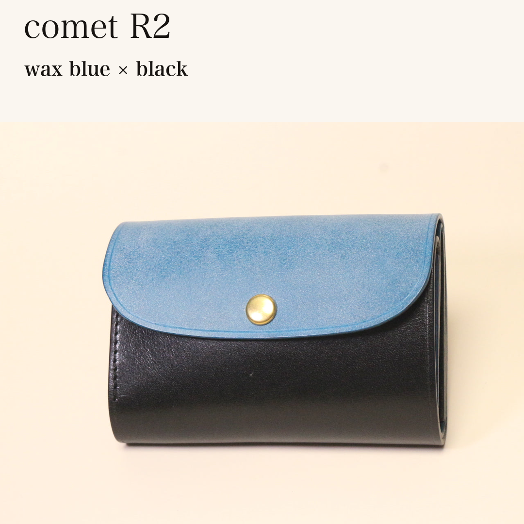 BICOLOR-MINCHO-EN-2026-07-30|7220004880539|46753753235611|comet R2|wax blue|black 本革財布・革小物 しぜんのしるし