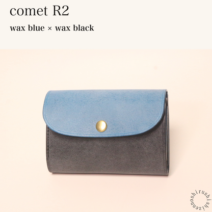 BICOLOR-MINCHO-EN-2026-07-30|7220004880539|46753753333915|comet R2|wax blue|wax black 本革財布・革小物 しぜんのしるし