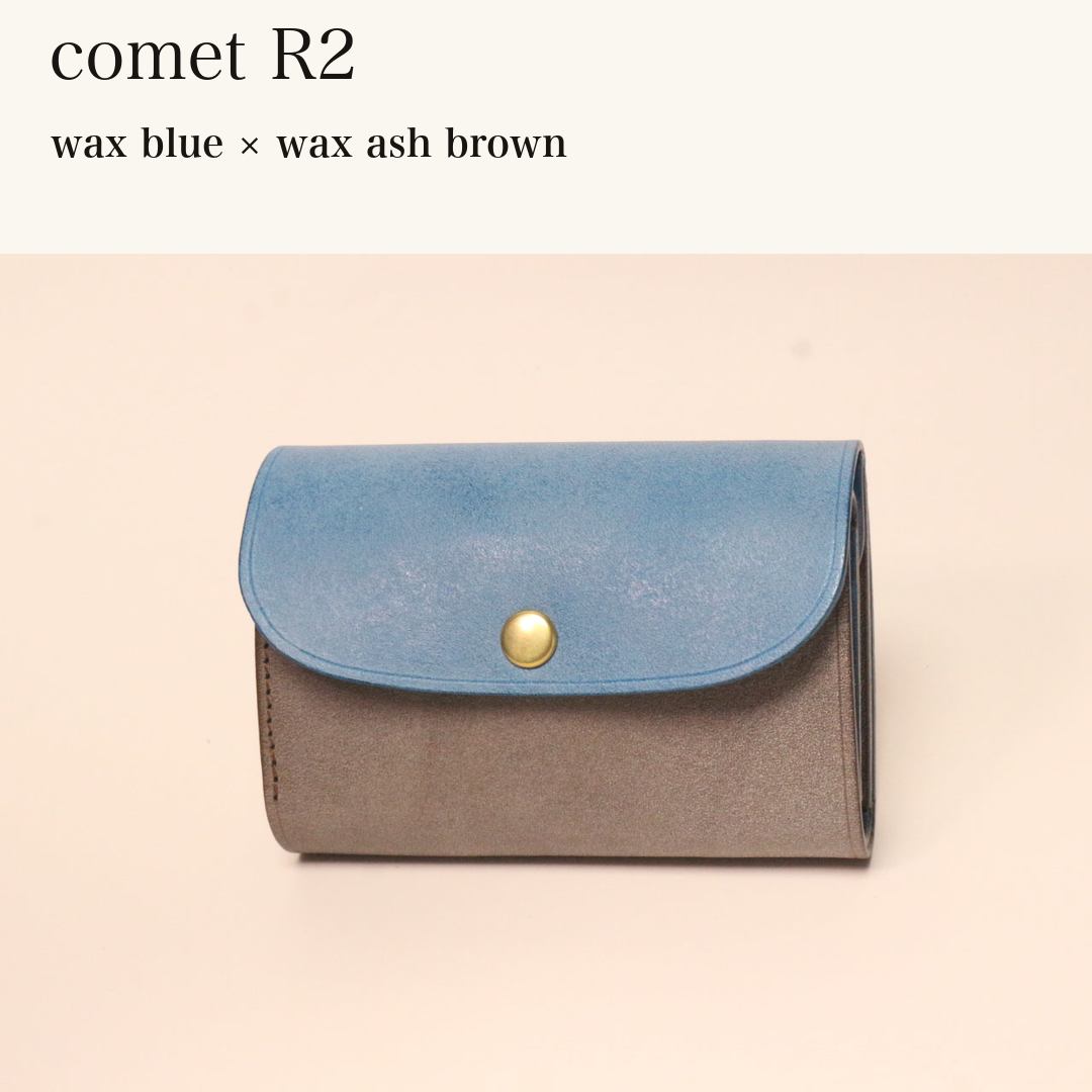 BICOLOR-MINCHO-EN-2026-07-30|7220004880539|46753753432219|comet R2|wax blue|wax ash brown 本革財布・革小物 しぜんのしるし