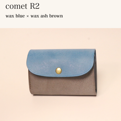 BICOLOR-MINCHO-EN-2026-07-30|7220004880539|46753753432219|comet R2|wax blue|wax ash brown 本革財布・革小物 しぜんのしるし